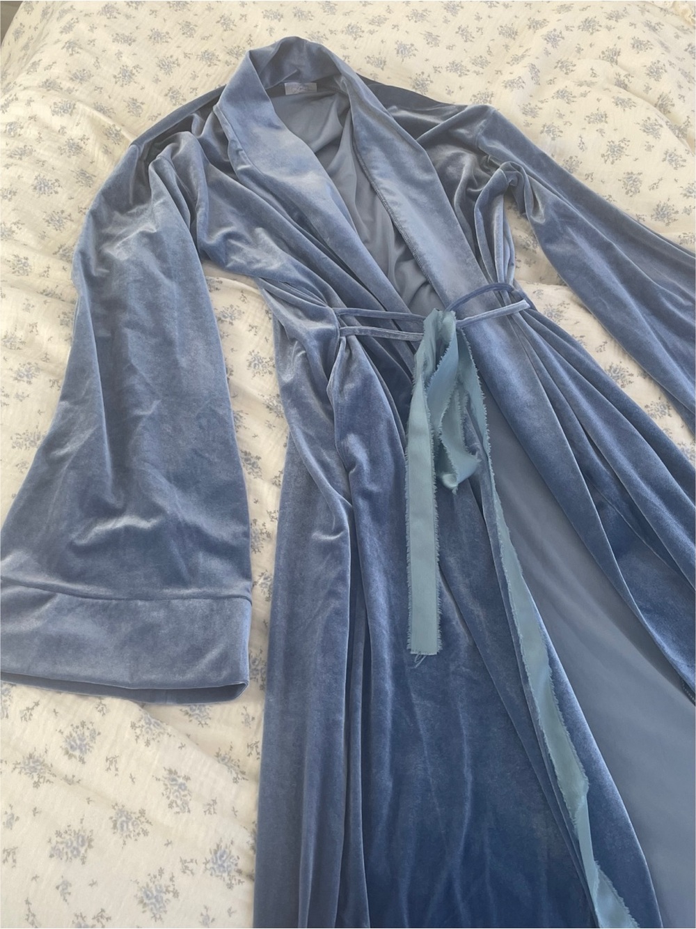 Laina Rauma Leisure Collection Robe Women's Blue One Size Soft No Belt Long